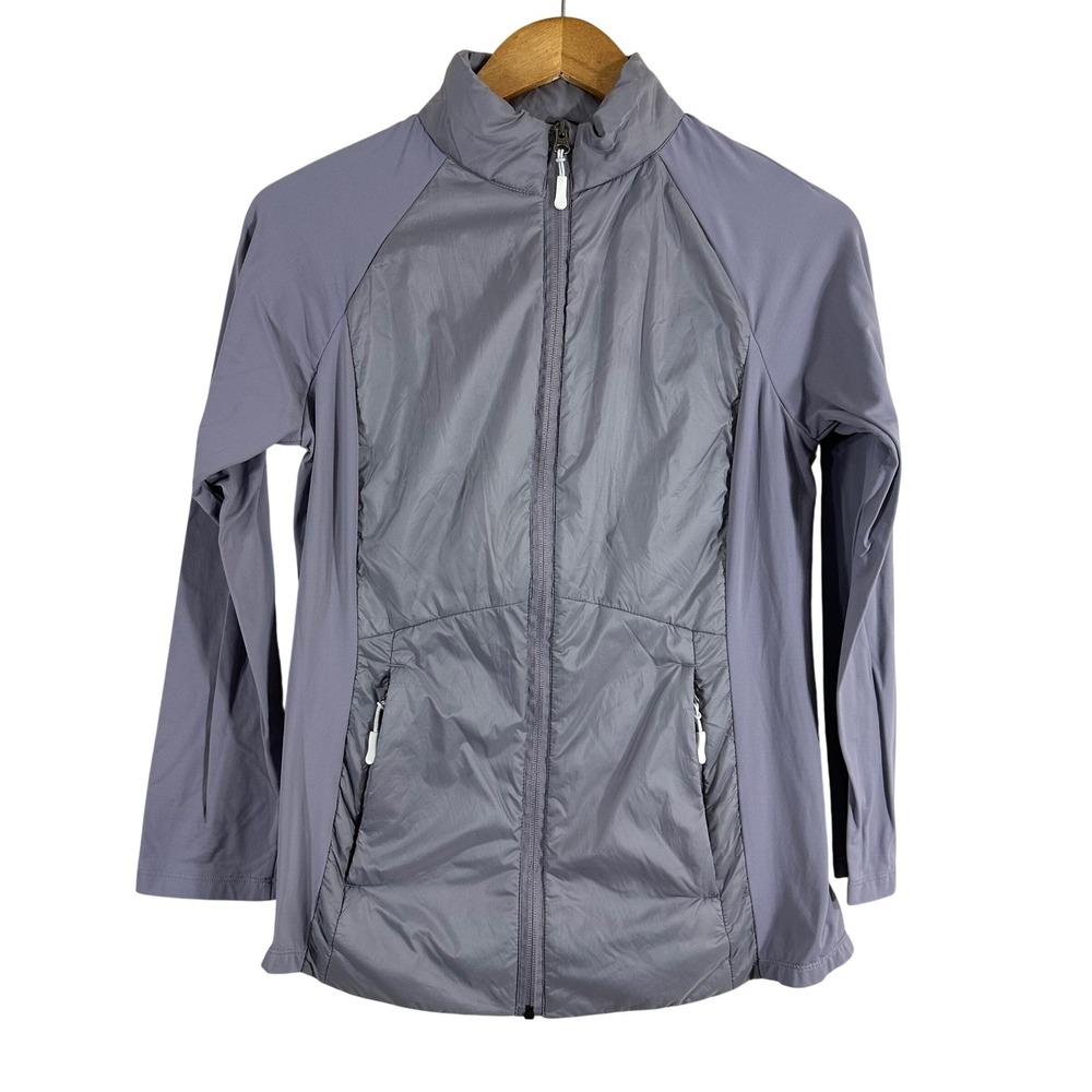 Kyodan Outdoor Womens Hybrid Full Zip Jacket Purple Grey Size Small P/S Puffer